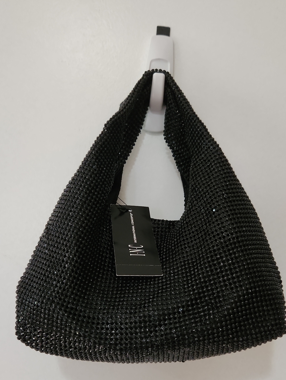 NWT INC mesh black mini hobo